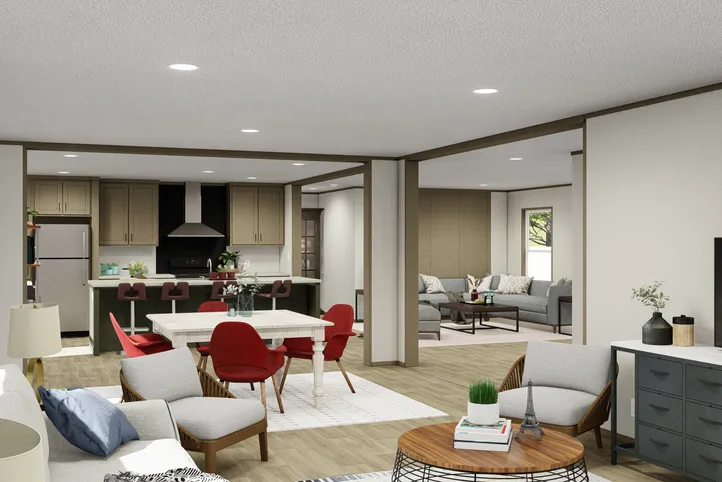 The EVEREST Exterior. This Manufactured Mobile Home features 4 bedrooms and 2 baths.