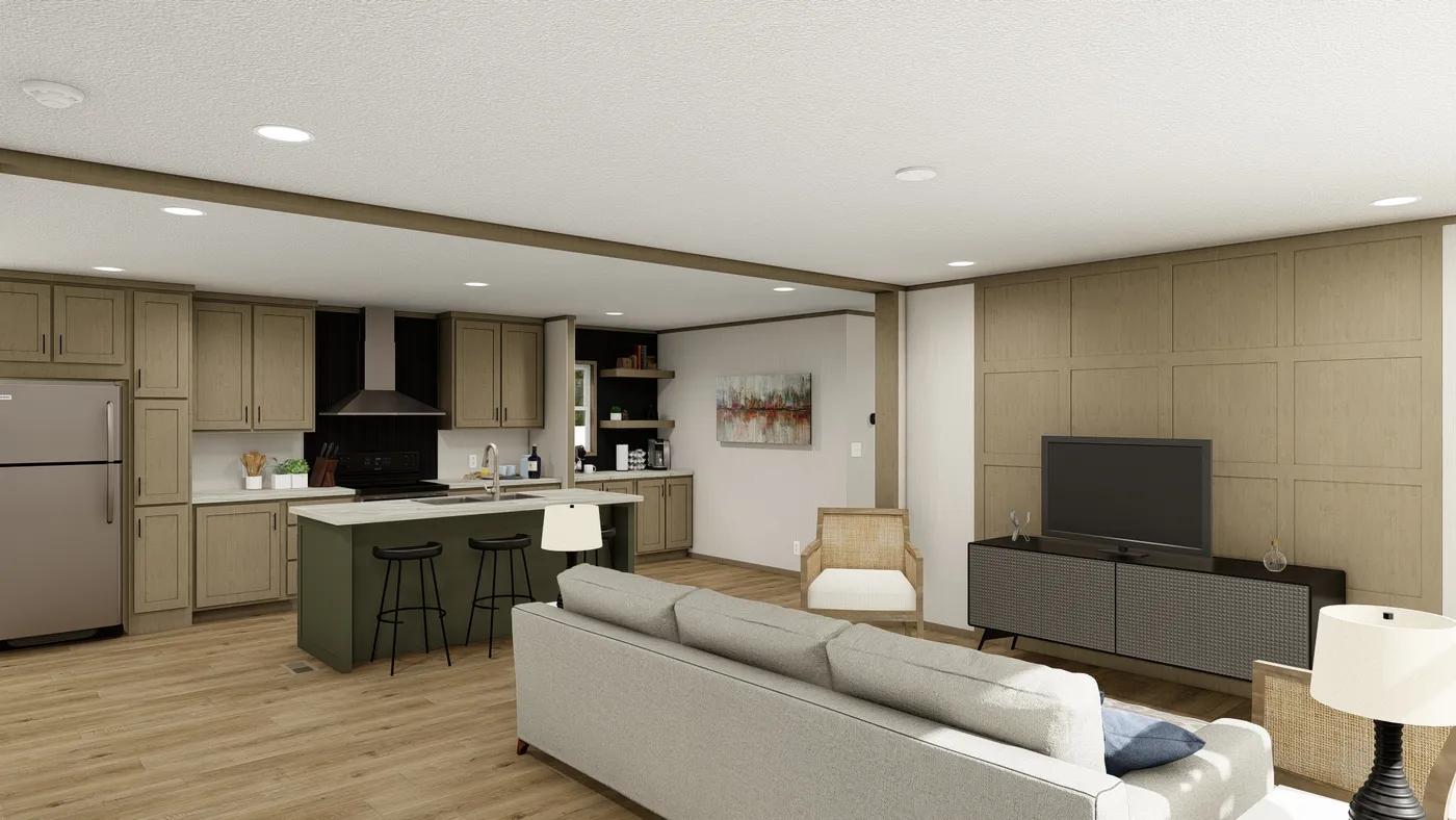 The EXPLORER NEW Exterior. This Manufactured Mobile Home features 3 bedrooms and 2 baths.