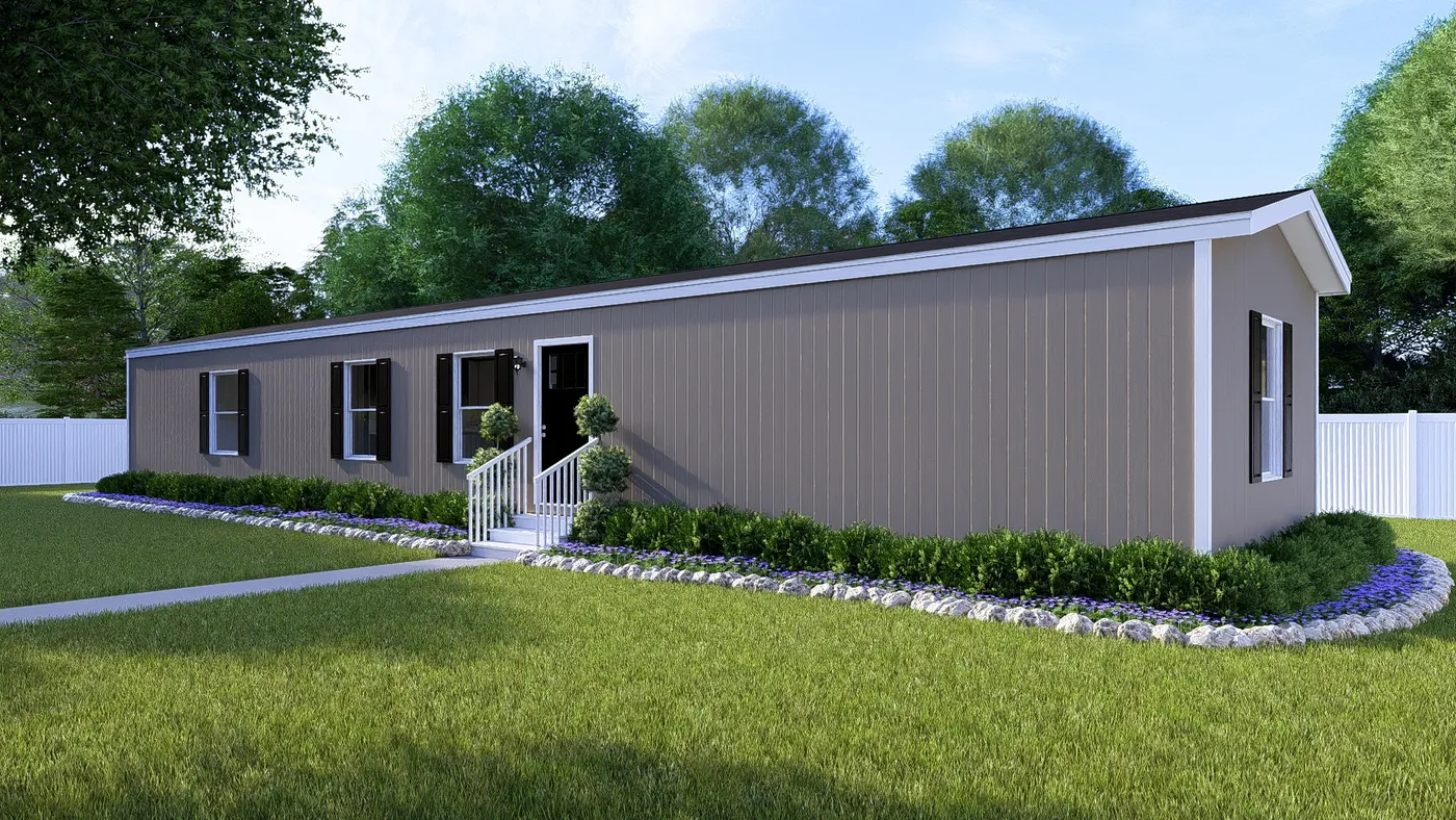 The DYNAMIC Exterior in Clay. This Manufactured Mobile Home features 3 bedrooms and 2 baths.