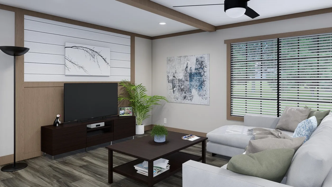 The THE LORALEI Exterior. This Manufactured Mobile Home features 3 bedrooms and 2 baths.