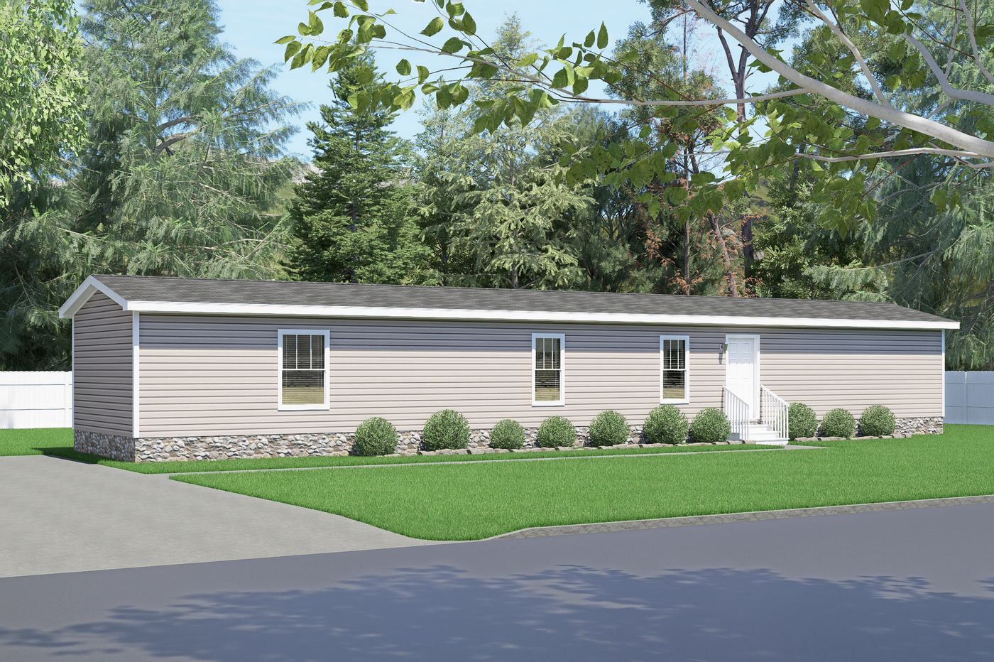 The RIGHT CHOICE 107 Exterior. This Manufactured Mobile Home features 3 bedrooms and 2 baths.