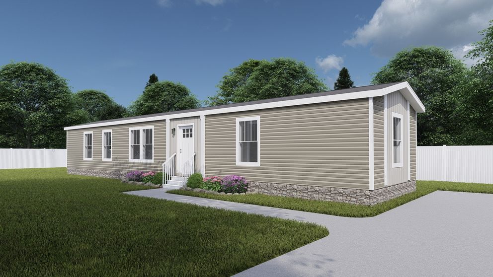 The RHYTHM NATION Exterior. This Manufactured Mobile Home features 3 bedrooms and 2 baths.