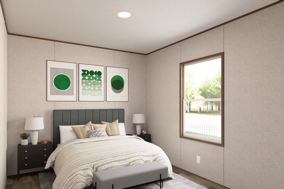 The MAGNOLIA Exterior. This Manufactured Mobile Home features 3 bedrooms and 2 baths.