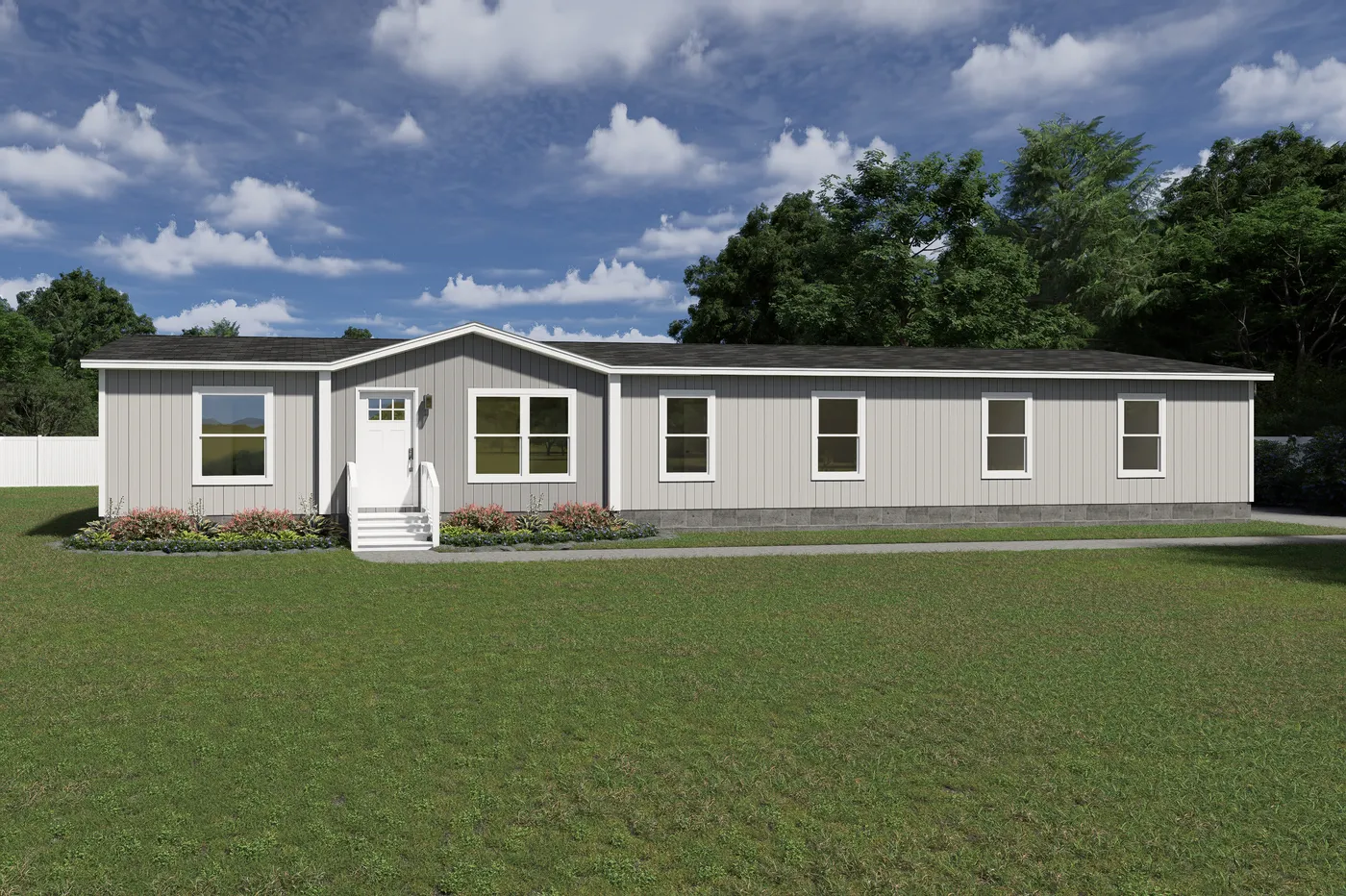 The SNOWCAP Exterior. This Manufactured Mobile Home features 4 bedrooms and 3 baths.