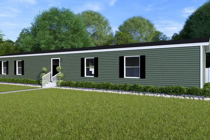The BALANCE Exterior in Olive Vinyl. This Manufactured Mobile Home features 3 bedrooms and 2 baths.