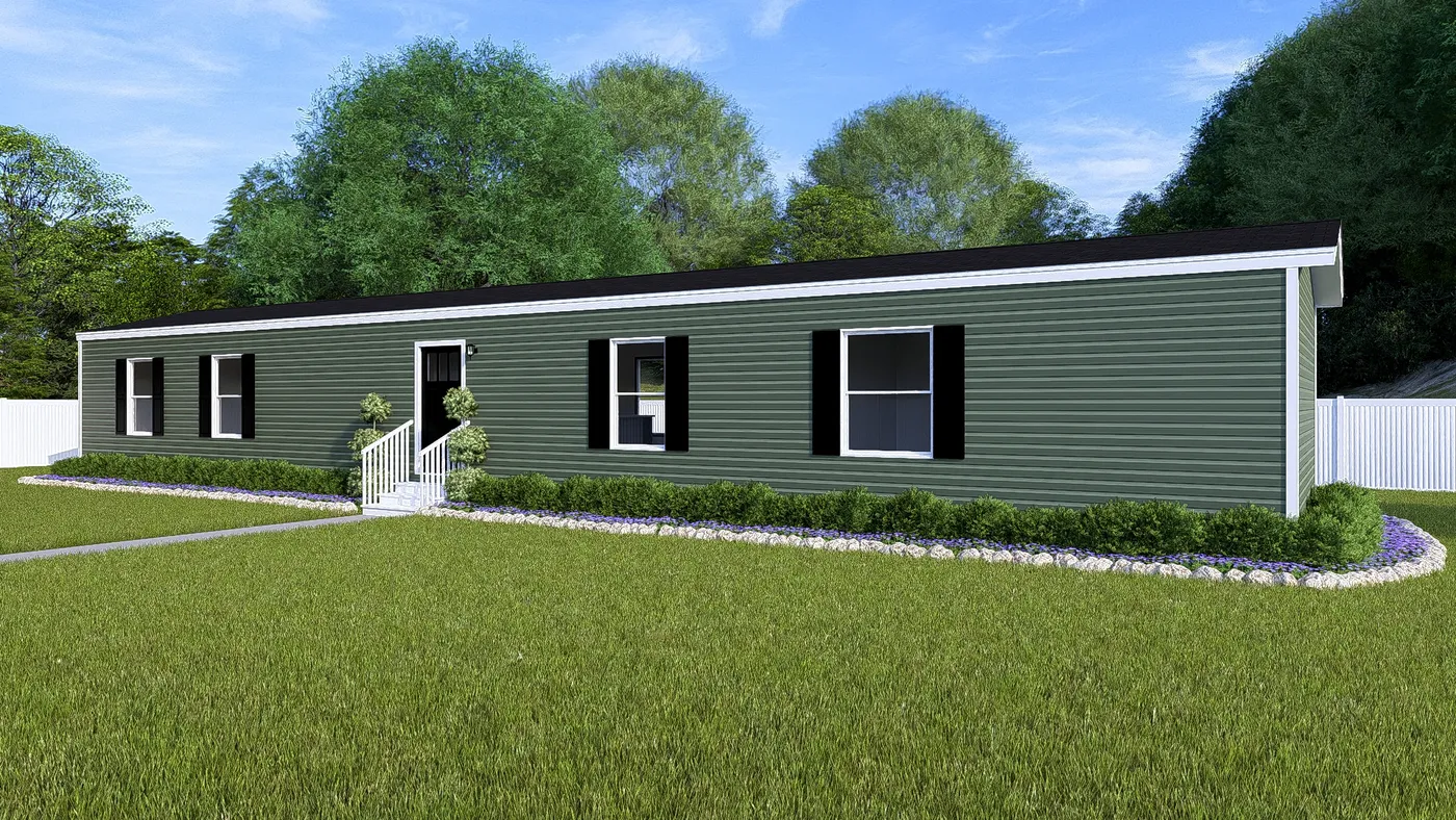The BALANCE Exterior in Olive Vinyl. This Manufactured Mobile Home features 3 bedrooms and 2 baths.
