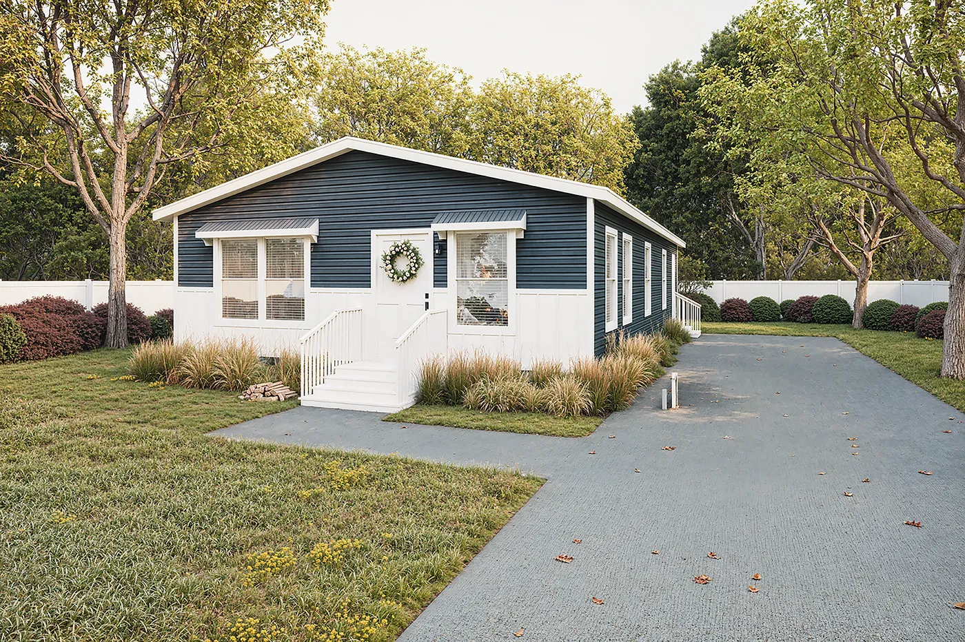 The TRADITION 48F Exterior. This Manufactured Mobile Home features 3 bedrooms and 2 baths.