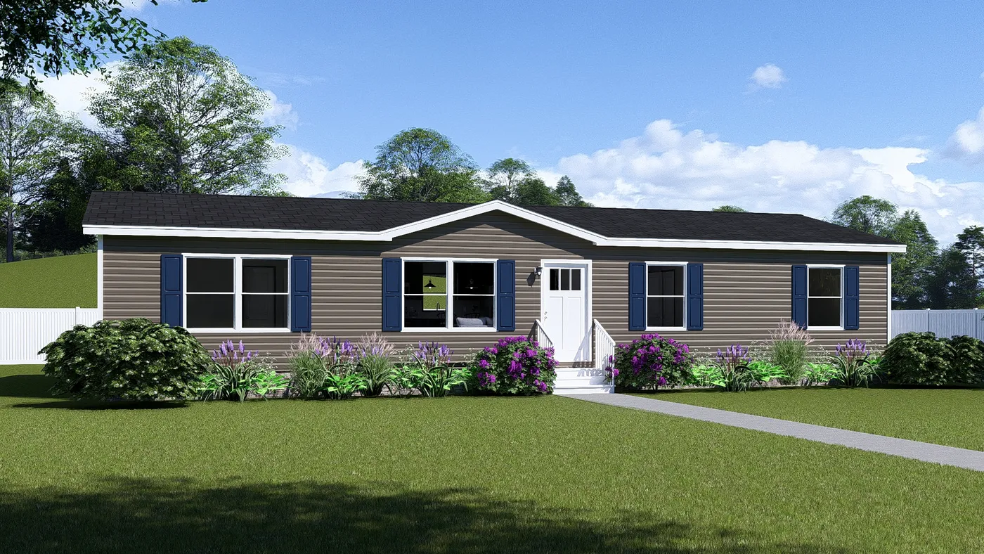 The ULTRA PRO 3 BR 28X56 Exterior. This Manufactured Mobile Home features 3 bedrooms and 2 baths.