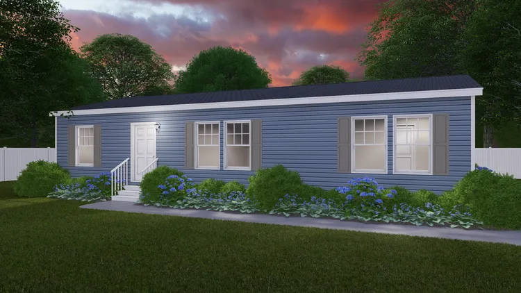 The SPRING MEADOW 4828-MS007 SECT Exterior. This Manufactured Mobile Home features 3 bedrooms and 2 baths.