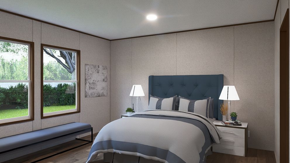 The OAK Exterior. This Manufactured Mobile Home features 4 bedrooms and 2 baths.