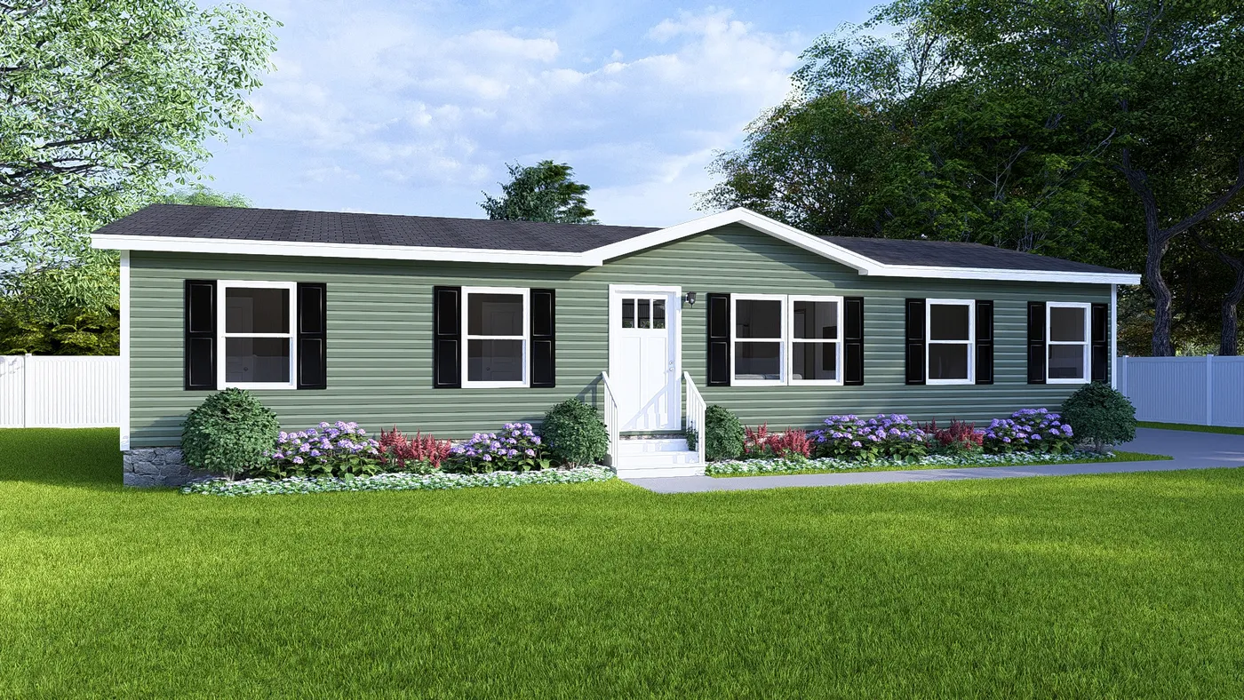 The ULTRA BREEZE 28X52 Exterior. This Manufactured Mobile Home features 3 bedrooms and 2 baths.