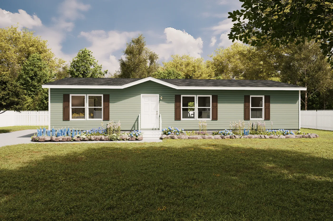The THE EAGLE 52 Exterior. This Manufactured Mobile Home features 3 bedrooms and 2 baths.