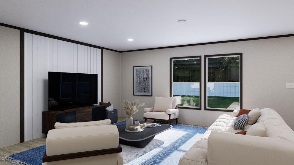 The THRIVE Exterior. This Manufactured Mobile Home features 4 bedrooms and 2 baths.