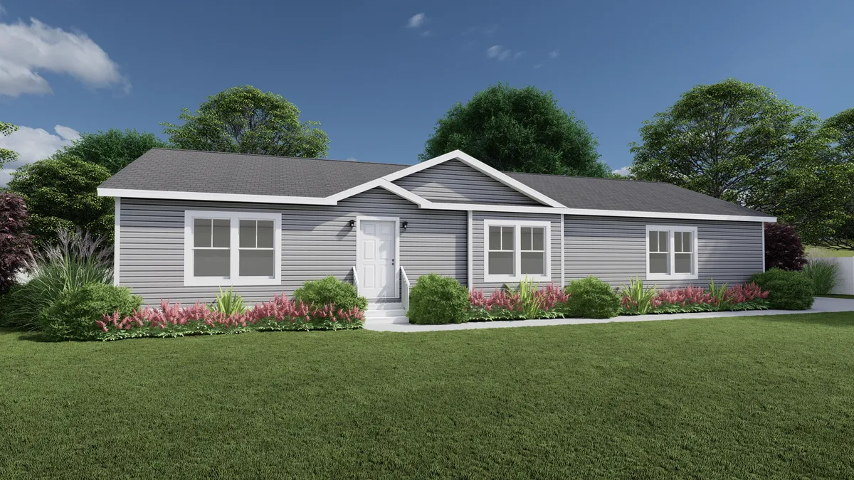 The LEGACY 66 Exterior. This Manufactured Mobile Home features 3 bedrooms and 2 baths.
