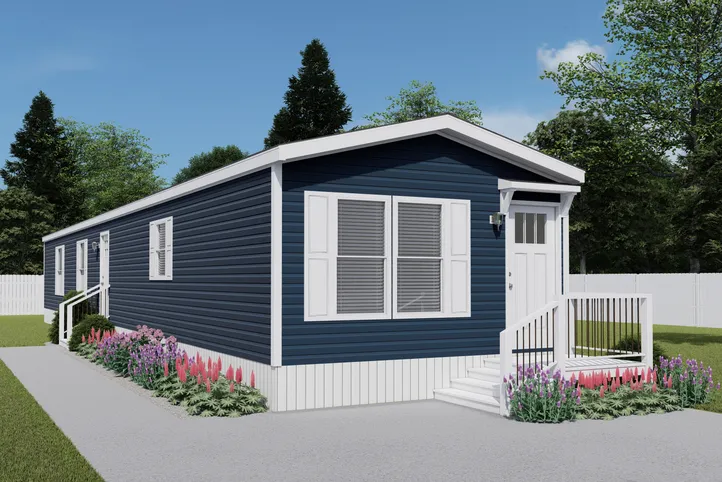 The BLAZER 66 F Exterior. This Manufactured Mobile Home features 3 bedrooms and 2 baths.