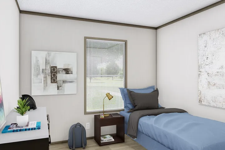 The BOONE   28X56 Exterior. This Manufactured Mobile Home features 4 bedrooms and 2 baths.