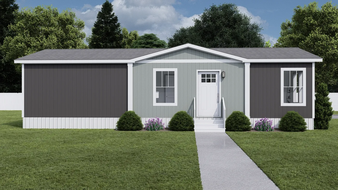 The RISING SUN Exterior. This Manufactured Mobile Home features 2 bedrooms and 2 baths.