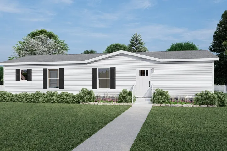 Basic - White. The COOK Exterior. This Manufactured Mobile Home features 3 bedrooms and 2 baths.