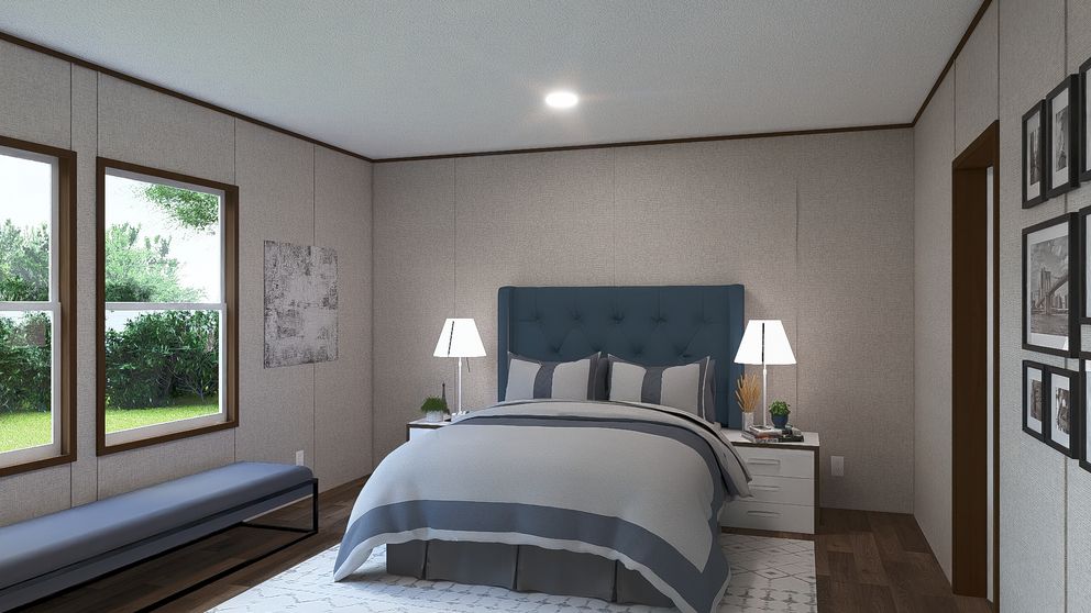 The REDWOOD Exterior. This Manufactured Mobile Home features 5 bedrooms and 3 baths.