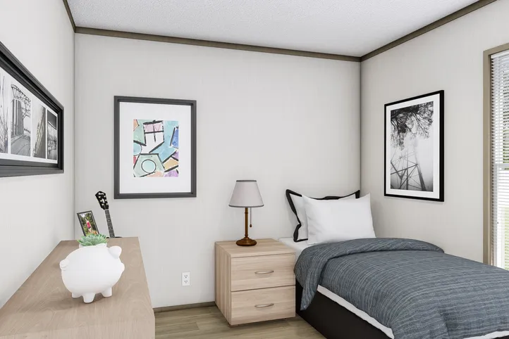 The BOONE   28X56 Exterior. This Manufactured Mobile Home features 4 bedrooms and 2 baths.