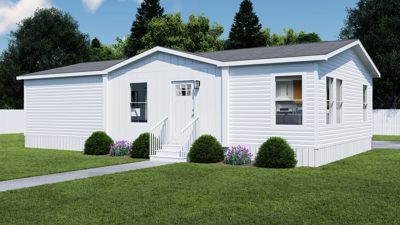 The RISING SUN Exterior. This Manufactured Mobile Home features 2 bedrooms and 2 baths.