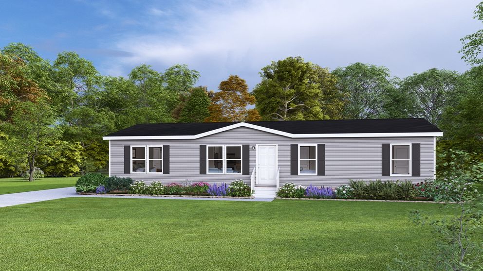The ASPIRE Exterior. This Manufactured Mobile Home features 3 bedrooms and 2 baths.