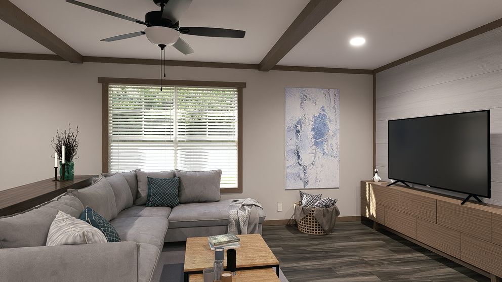 The TINSLEY Exterior. This Manufactured Mobile Home features 4 bedrooms and 2 baths.