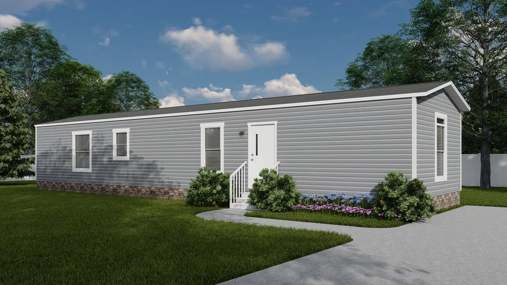 The SELECT 16602A Exterior. This Manufactured Mobile Home features 2 bedrooms and 2 baths.