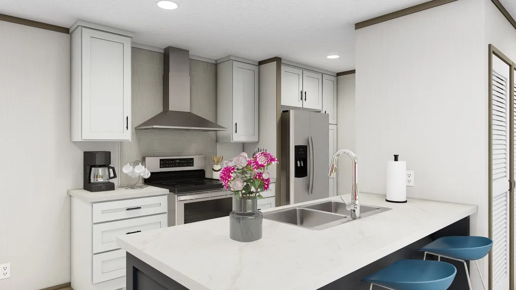 The ERIKSON 8014-1476 Exterior. This Manufactured Mobile Home features 3 bedrooms and 2 baths.