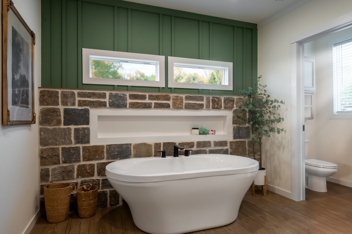 The THE ROCKING CHAIR Exterior. This Manufactured Mobile Home features 3 bedrooms and 2 baths.