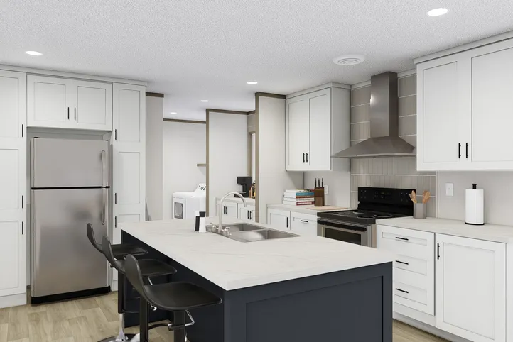 The BOONE   28X56 Exterior. This Manufactured Mobile Home features 4 bedrooms and 2 baths.