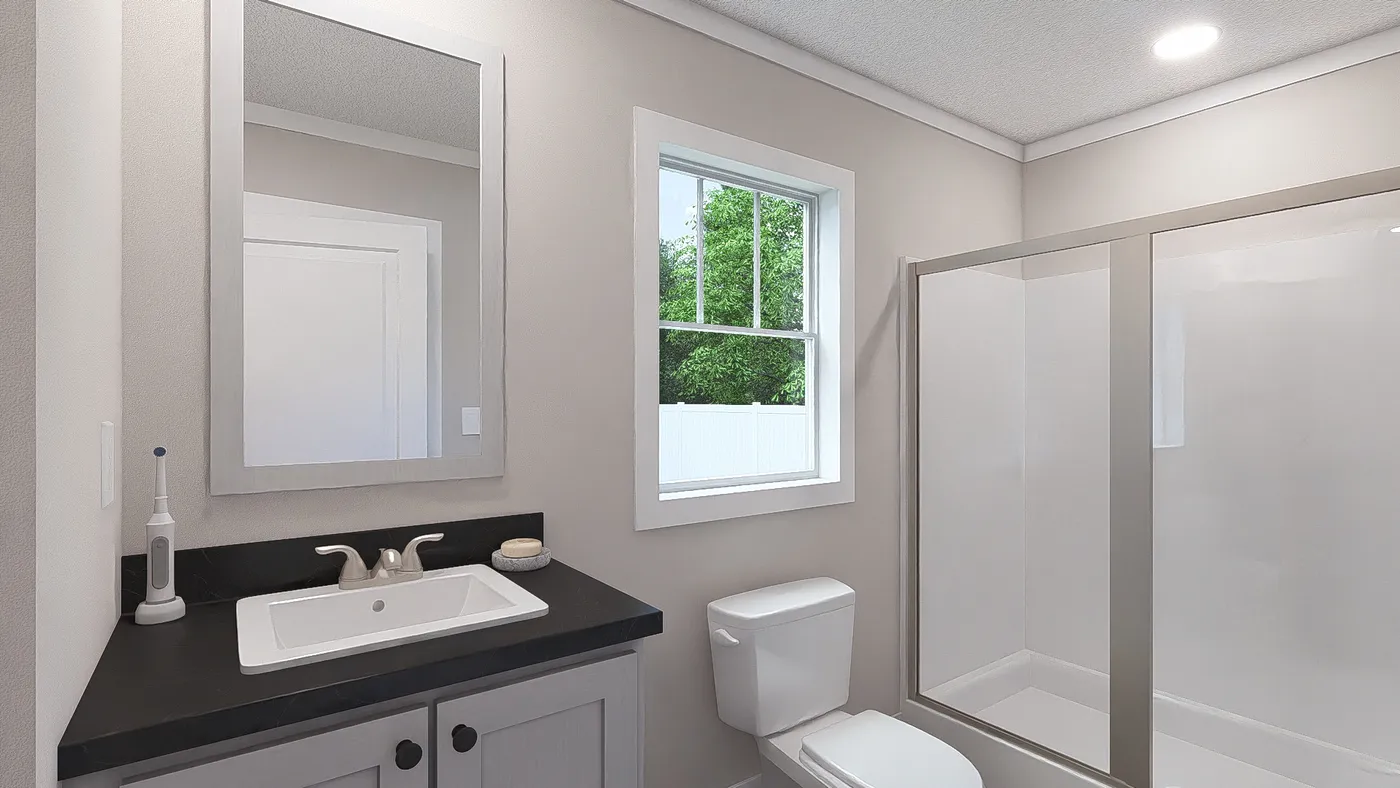 The RHYTHM NATION Exterior. This Manufactured Mobile Home features 3 bedrooms and 2 baths.