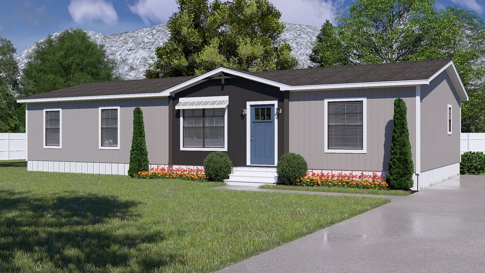 The EMILIE Exterior. This Manufactured Mobile Home features 3 bedrooms and 2 baths.