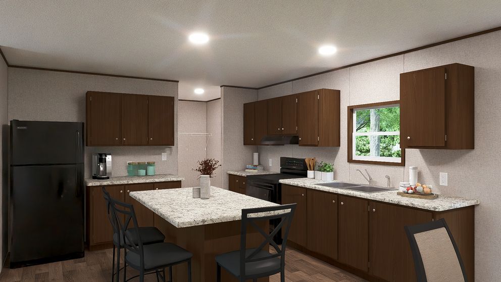 The REDWOOD Exterior. This Manufactured Mobile Home features 5 bedrooms and 3 baths.