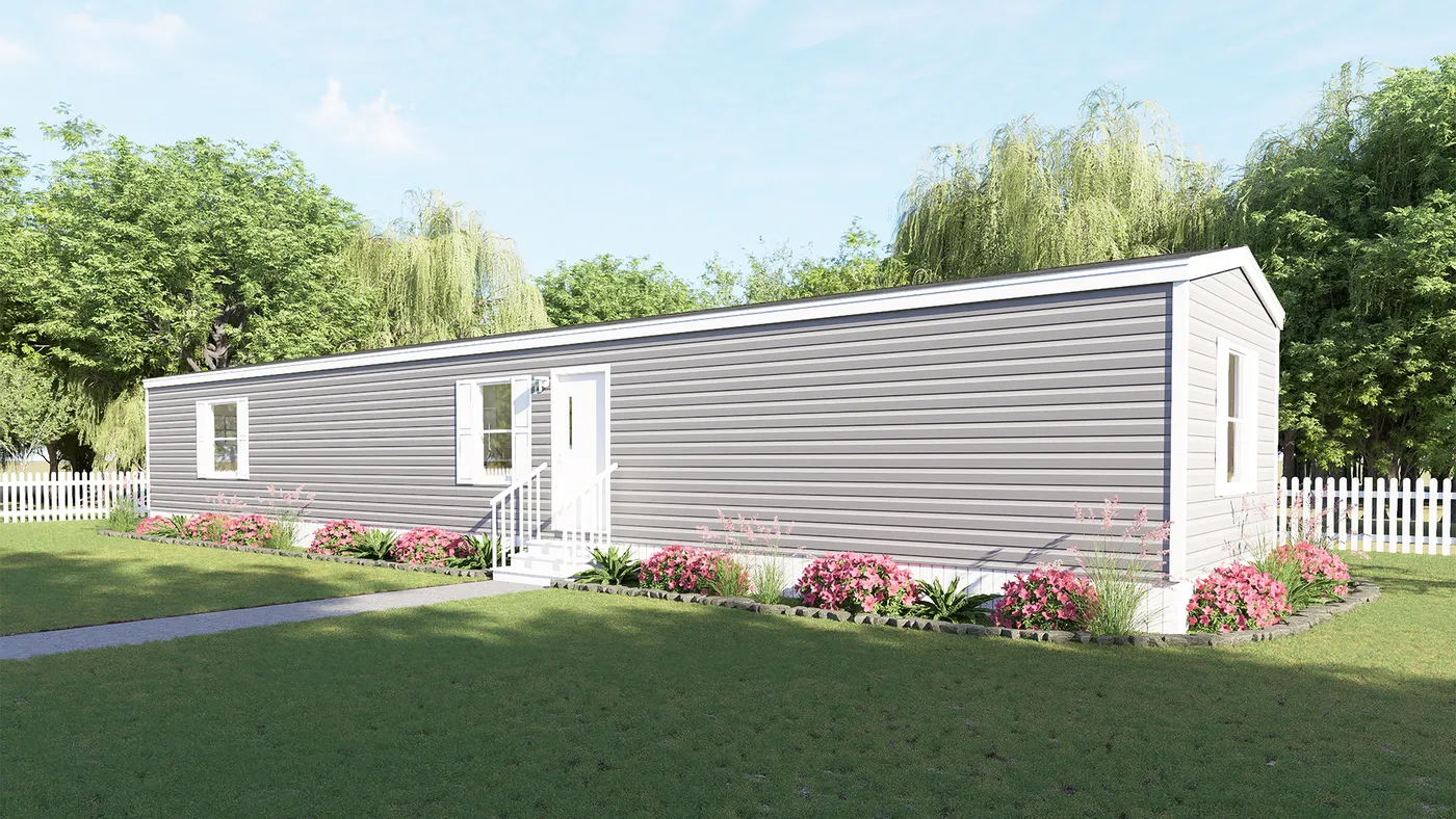 The HICKORY Exterior. This Manufactured Mobile Home features 3 bedrooms and 2 baths.