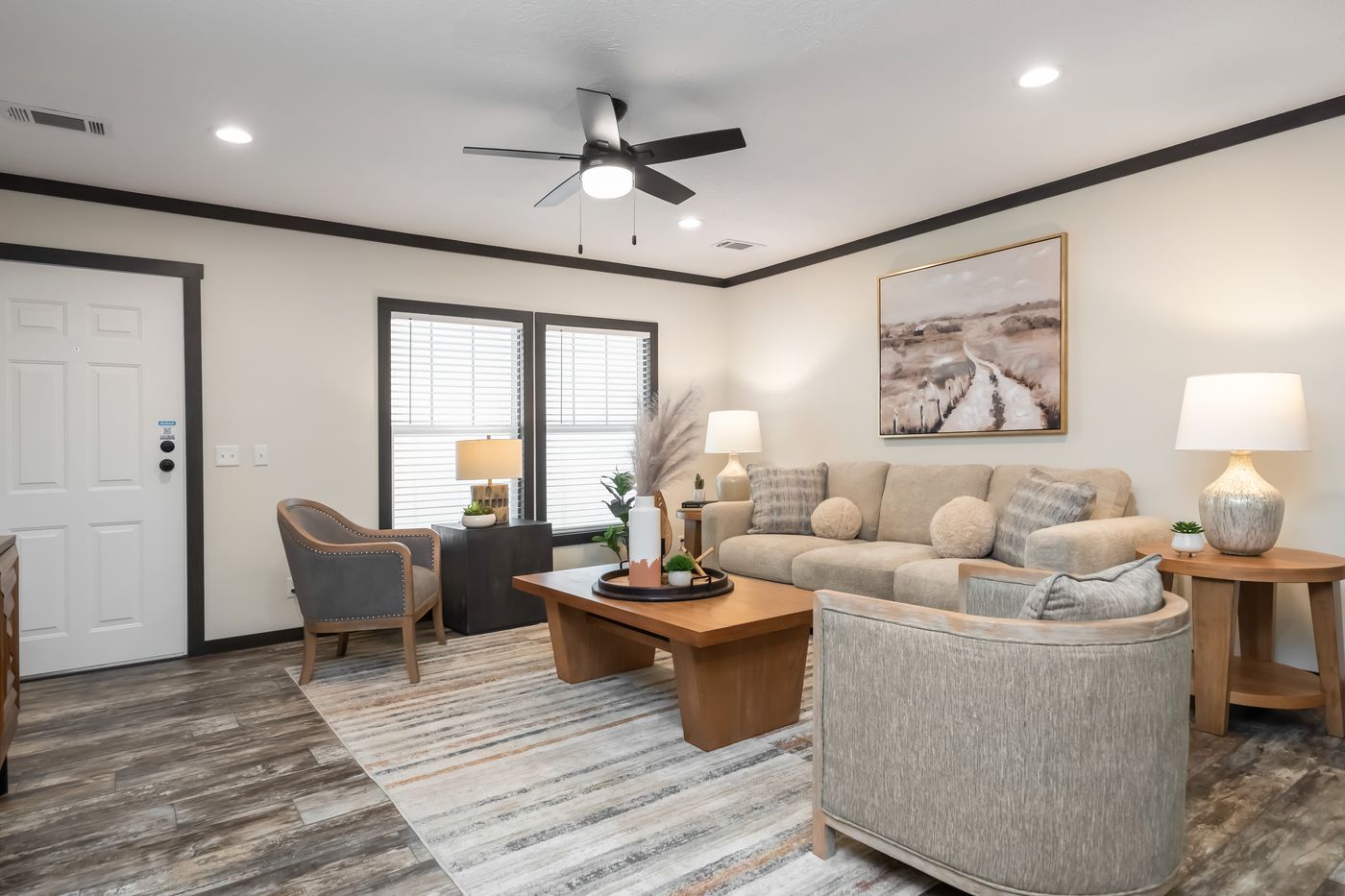 The BOUJEE LUX Exterior. This Manufactured Mobile Home features 4 bedrooms and 3 baths.