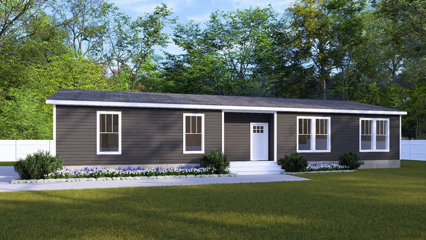 The HIGHLAND/6430-MS060 SECT Exterior. This Manufactured Mobile Home features 3 bedrooms and 2 baths.