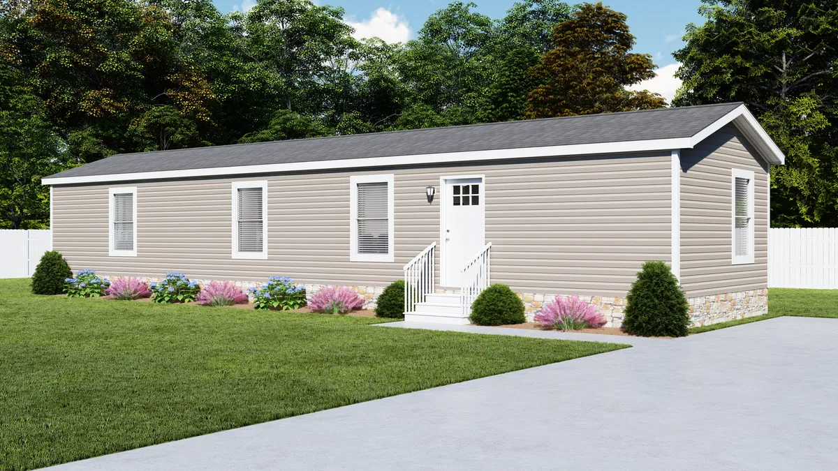 The 6016-4791 THE PULSE Exterior. This Manufactured Mobile Home features 2 bedrooms and 2 baths.