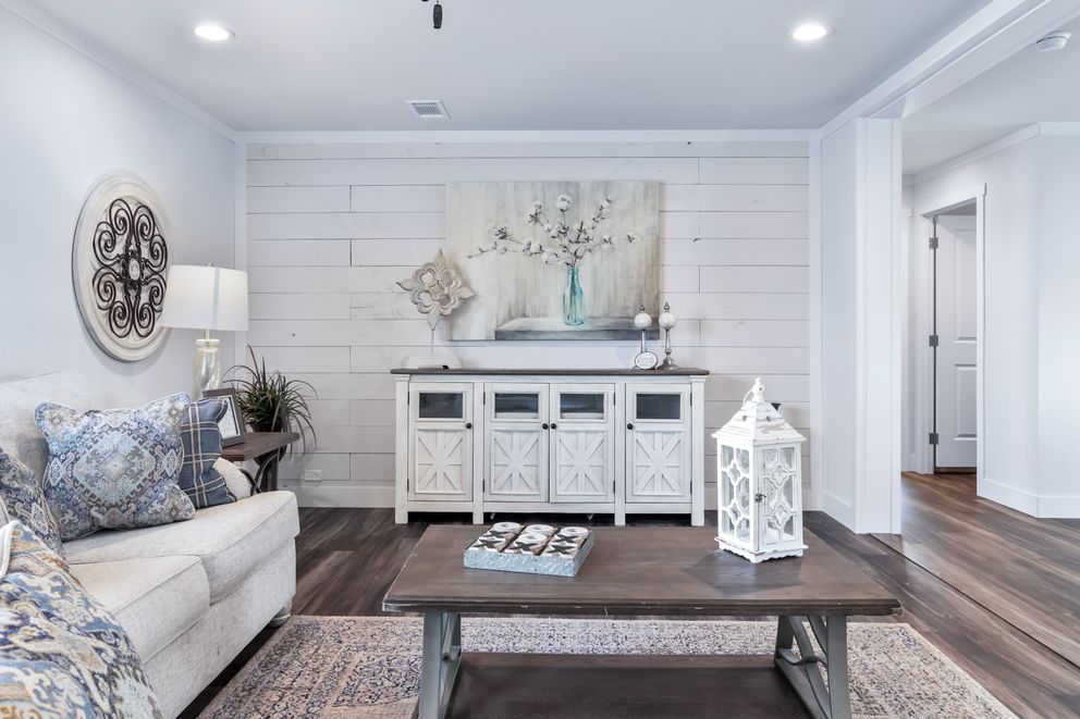 The LIZZIE Exterior. This Manufactured Mobile Home features 3 bedrooms and 2 baths.