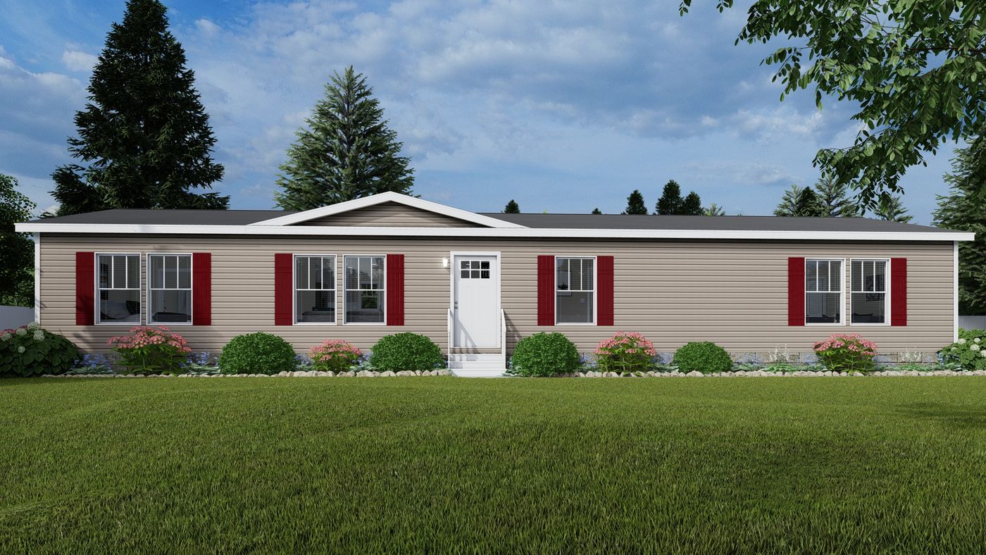 The FARMINGTON RD/6828-MS048-1 SEC Exterior. This Manufactured Mobile Home features 4 bedrooms and 2 baths.