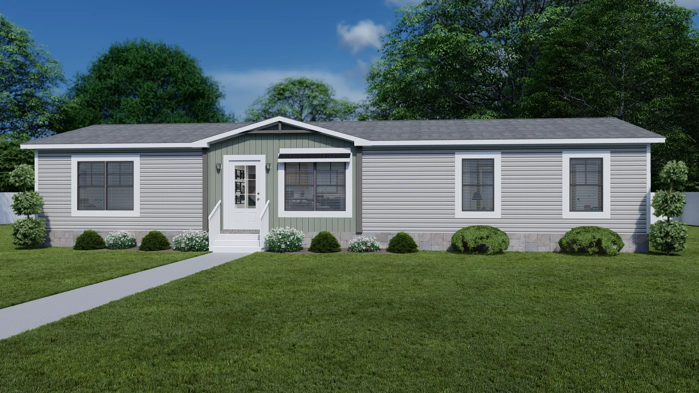 The LORALEI Exterior. This Manufactured Mobile Home features 3 bedrooms and 2 baths.