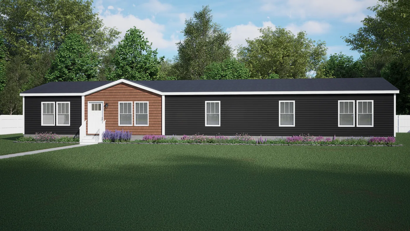 The 3035 "AUGUSTA" 7628 Exterior. This Manufactured Mobile Home features 4 bedrooms and 2 baths.