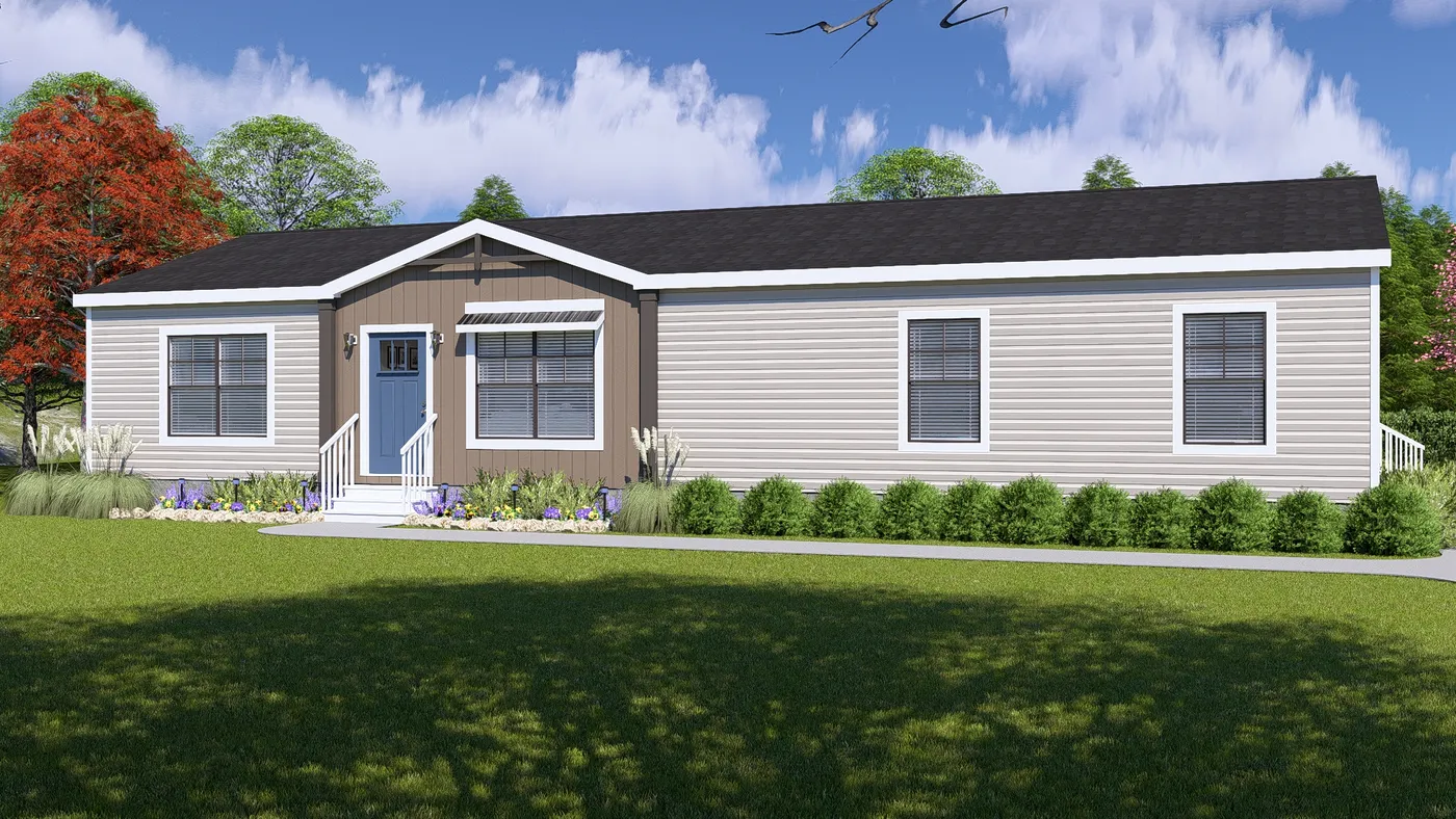 The FARM 3 FLEX Exterior. This Manufactured Mobile Home features 3 bedrooms and 2 baths.