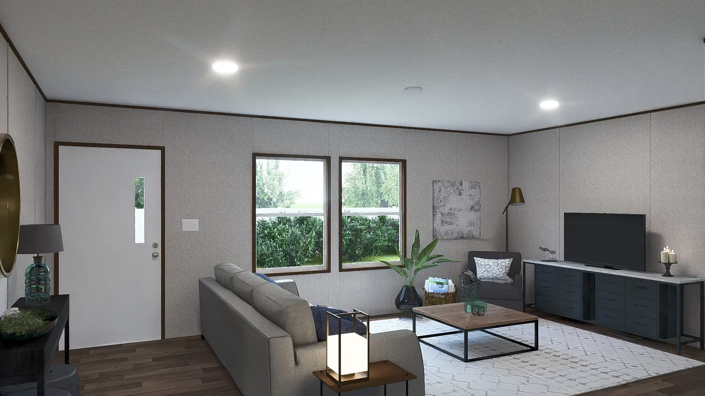 The REDWOOD Exterior. This Manufactured Mobile Home features 5 bedrooms and 3 baths.