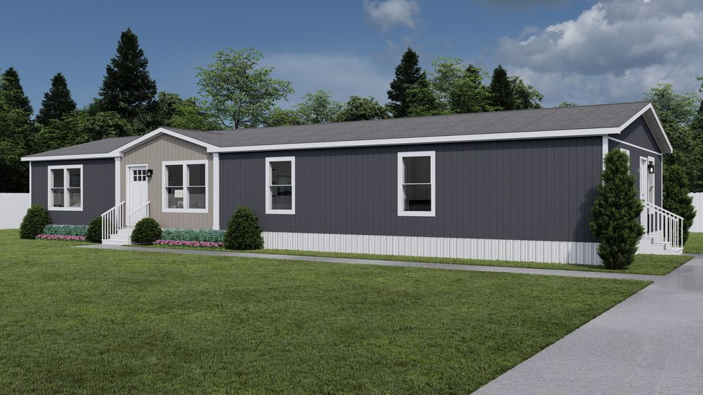 The HEY JUDE Exterior. This Manufactured Mobile Home features 4 bedrooms and 2 baths.