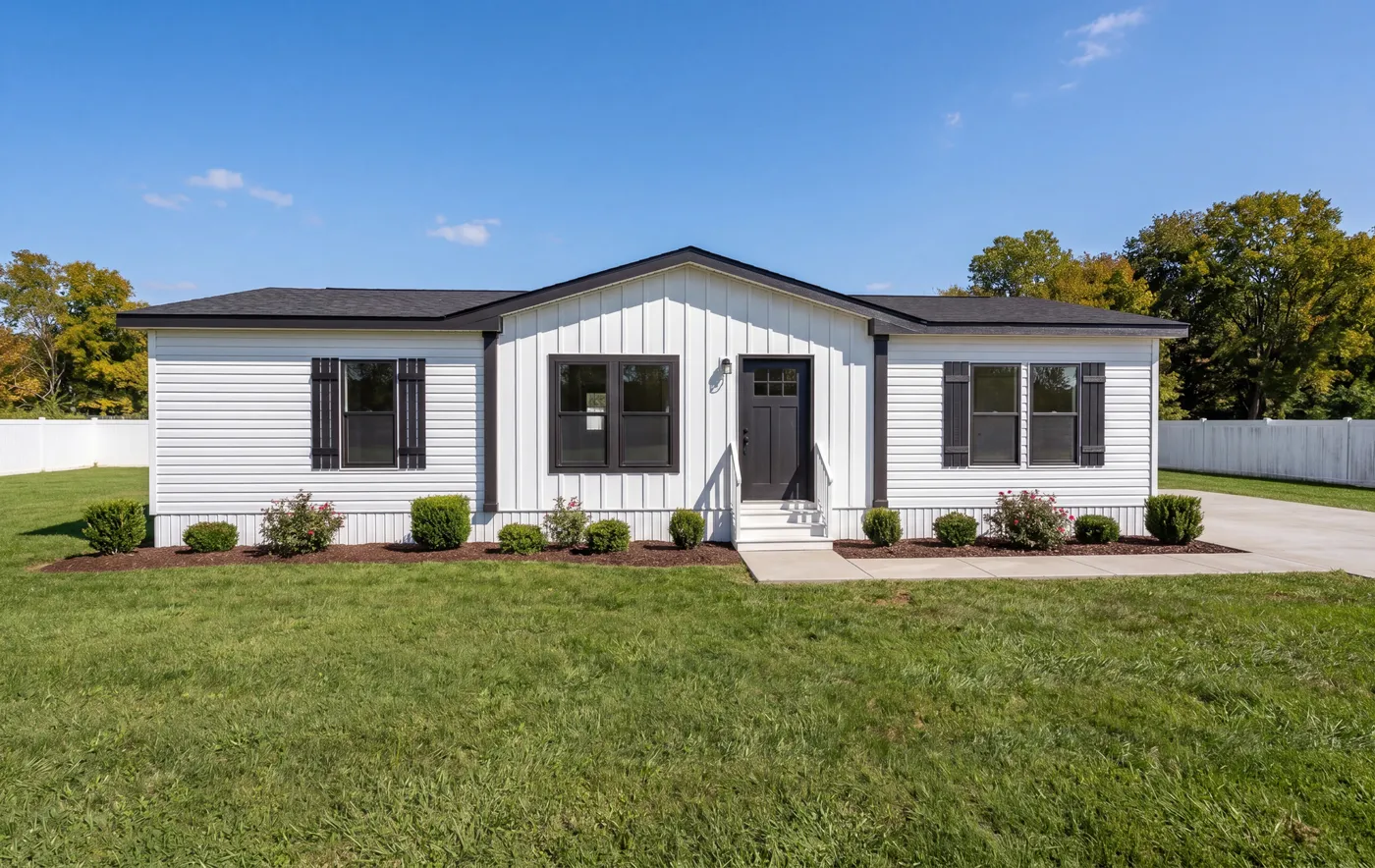 The RICHMOND Exterior. This Manufactured Mobile Home features 3 bedrooms and 2 baths.