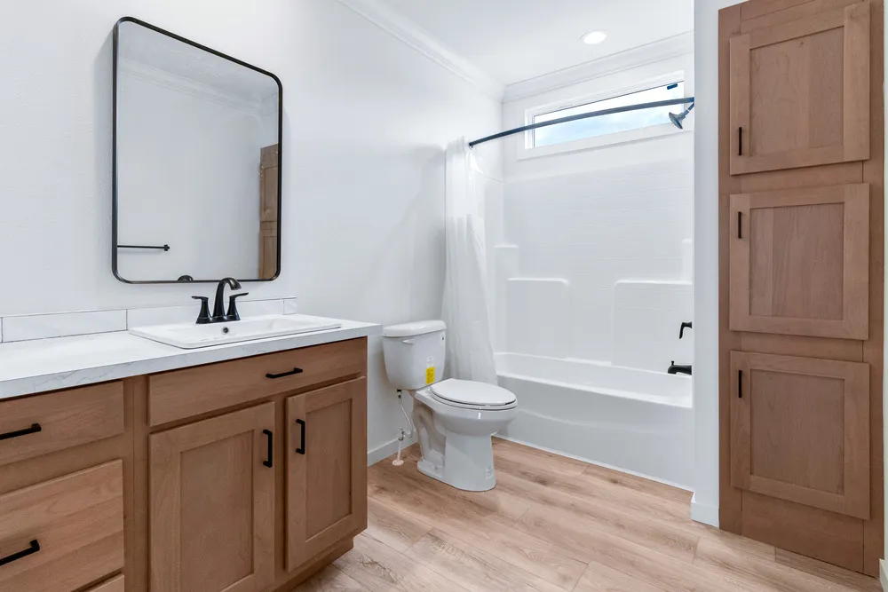 The THE OCEANSIDE 3 Exterior. This Manufactured Mobile Home features 3 bedrooms and 2 baths.