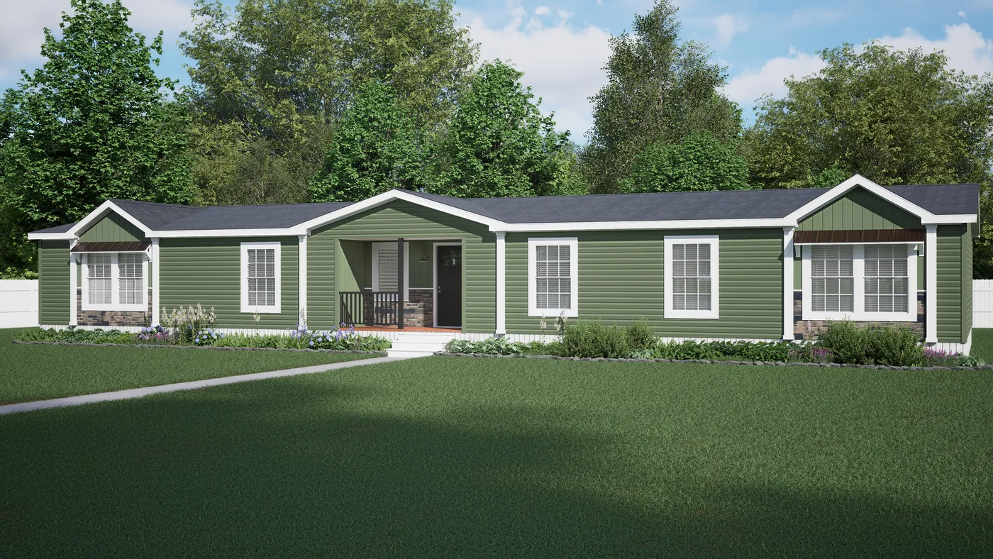 The THE ROCKING CHAIR Exterior. This Manufactured Mobile Home features 3 bedrooms and 2 baths.