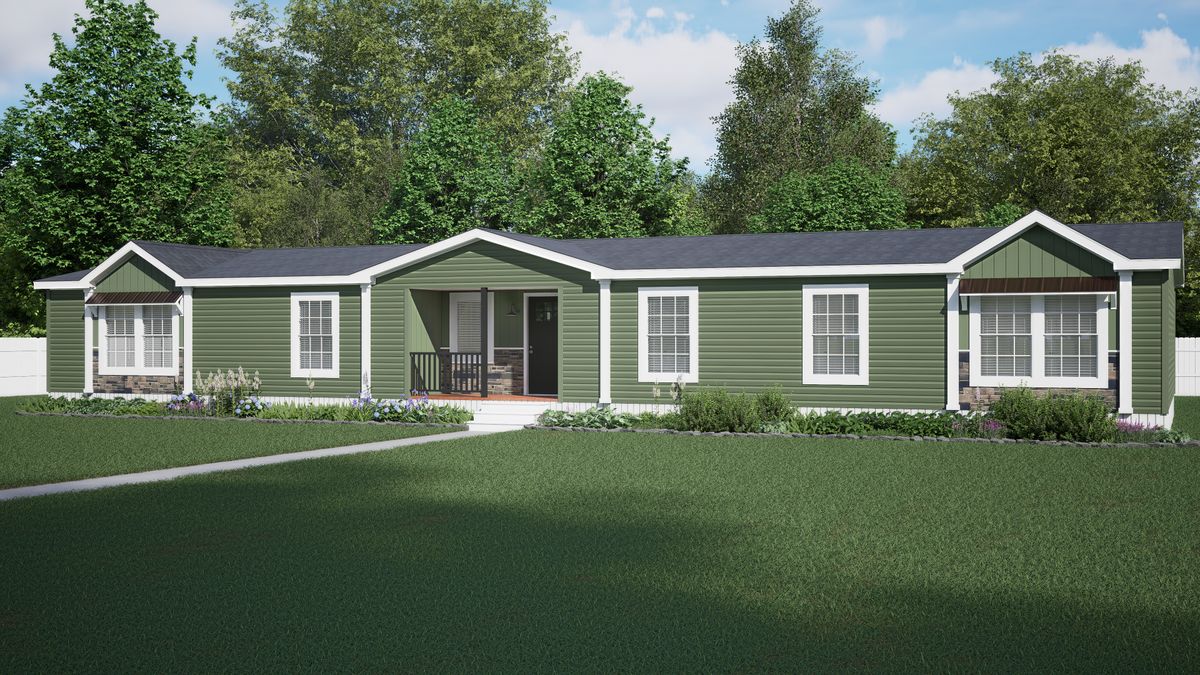 The THE ROCKING CHAIR Exterior. This Manufactured Mobile Home features 3 bedrooms and 2 baths.