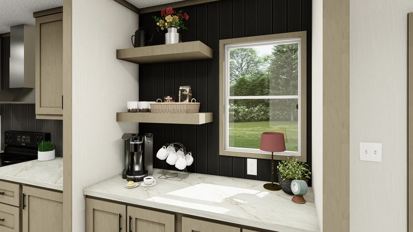 The SNOWCAP Exterior. This Manufactured Mobile Home features 4 bedrooms and 2 baths.